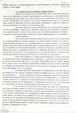 “Campaña ideológica y de proselitismo. Hacer de nuestro partido la vanguardia política que precisa la clase obrera”. Informe de la [OCE (BR)] sobre la situación ideológica y política  del partido