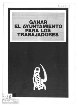 “Ganar el Ayuntamiento para los trabajadores”. Manifiesto-Programa de la LCR ante las elecciones municipales