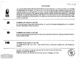 Invitación de la LCR para participar en el debate de preparación del Congreso de Unificación de la LC-LCR