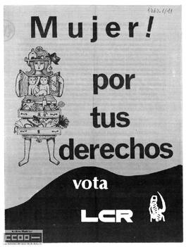 “Mujer por tus derechos vota LCR”