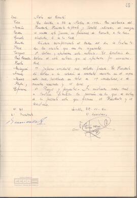 1960 (22 de noviembre) – Acta del Comité de Seguridad e Higiene