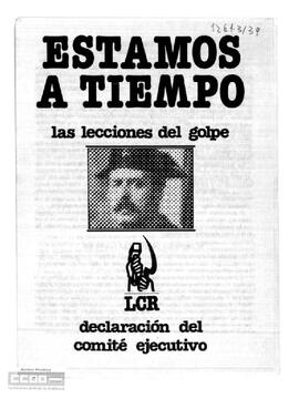 “Estamos a tiempo: las lecciones del golpe”. Declaración del Comité Ejecutivo de la LCR