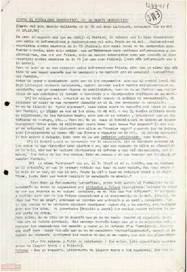 "Contra el formulismo burocrático, por un debate democrático”. Carta del camarada Manolo, militante de la TO de Baix Llobregat, expulsado por su mol el 19 de diciembre de 1976