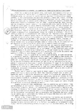 Circular de urgencia del Secretariat Nacional de Catalunya de la LCR sobre la campaña de amnistía total