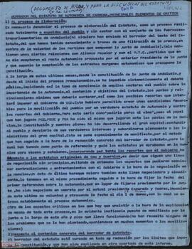 Estudio sobre el borrador del Estatuto de Autonomía elaborado por la Comisión de Estudios sobre la Autonomía