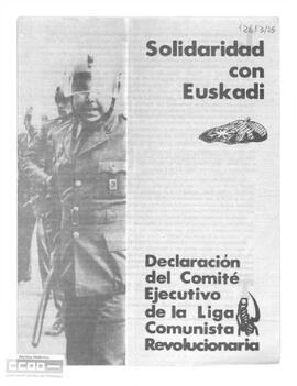 “Solidaridad con Euskadi”. Declaración del Comité Ejecutivo de la LCR