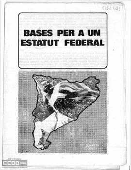 “Bases per a un estatut federal”.