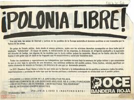 “¡Polonia libre!”. Llamamiento de la OCE (BR) a sumarse a todos los actos en solidaridad con el pueblo polaco