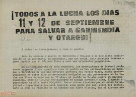 “¡Todos a la lucha los días 11 y 12 de septiembre para salvar a Garmendia y Otaegui!”. Llamamiento del Comité Ejecutivo del Movimiento Comunista de España