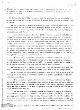 “Resumen de las cuestiones planteadas por la delegación de Comisiones Obreras en la entrevista mantenida con el ministro de Relaciones Sindicales”.