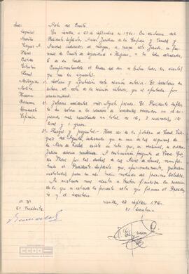 1960 (23 de septiembre) – Acta del Comité de Seguridad e Higiene