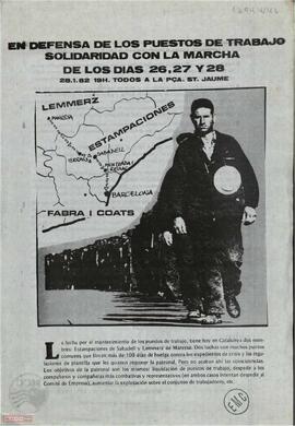 “En defensa de los puestos de trabajo. Solidaridad con la marcha de los días 26, 27 y 28”