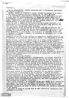 Resumen y clausura de la  I Conferencia Provincial del PCOE de Sevilla por [Manuel Góngora].