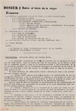 “Dossier sobre el tema de la mujer”