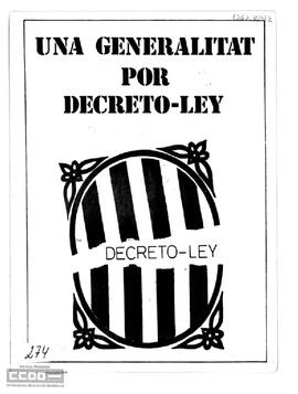 “Una Generalitat por Decreto-Ley”