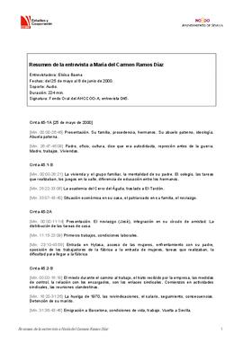 Entrevista a María del Carmen Ramos Díaz