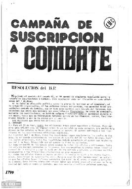 “Campaña de suscripción a Combate”