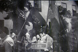 Manifestación en defensa de Nicaragua celebrada en junio de 1983
