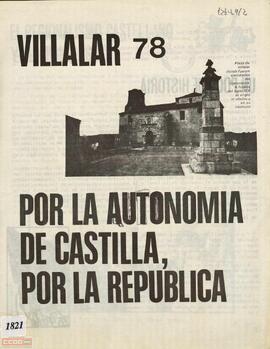 Por la autonomía de Castilla, por la República. Folleto del Comité de Castilla de la OCE (Bandera Roja)