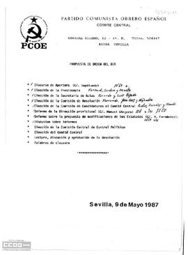 Propuesta de orden del día.
