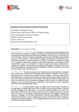 Entrevista a Carmén Gómez Ruiz