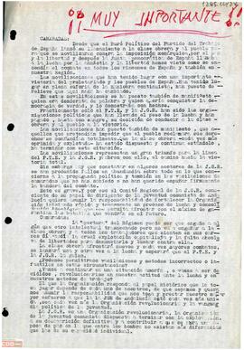 Llamamiento del Comité Regional de Andalucía de la Joven Guardia Roja para la consolidación política del partido