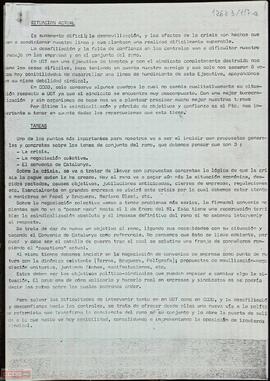Informe del Secretariado de la LCR de Artes Gráficas sobre la situación actua