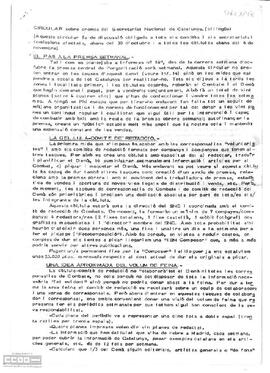 Circular del Secretariat Nacional de Catalunya de la LCR sobre prensa