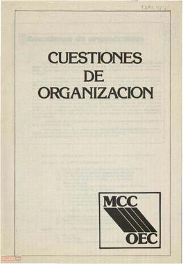 “Cuestiones de organización”