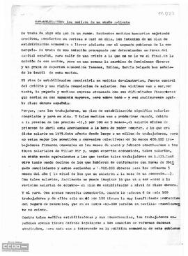 “Estabilización: los motivos de un otoño caliente”.