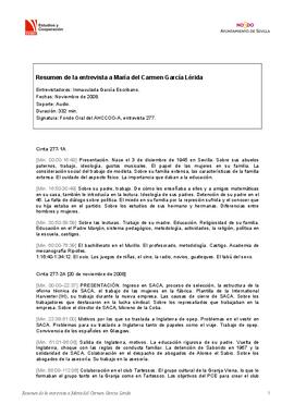 Entrevista a Mª del Carmen García Lérida