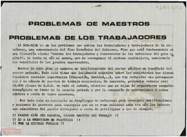 “Problemas de maestros. Problemas de los trabajadores”. Llamamiento del Movimiento Comunista de Andalucía –Organización de Izquierda Comunista para acudir a la manifestación