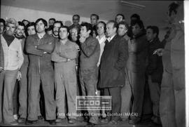 Concentración de los trabajadores en la fábrica Construcciones Metálicas Fernández Palacios – 18