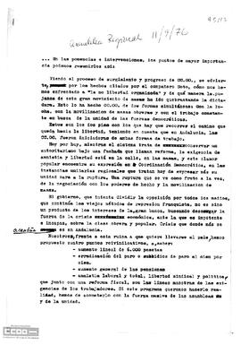 Resumen de las ponencias e intervenciones.