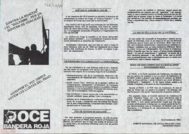 “¡Agrupemos el voto obrero, votemos a las listas del PSUC!”. Tríptico del Comité Nacional de Catalunya de la OCE (BR)