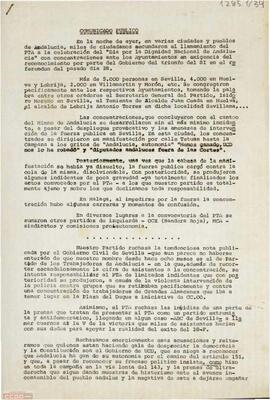Comunicado público del Comité Ejecutivo Nacional del PTA sobre la celebración del día por la dignidad nacional de Andalucía.