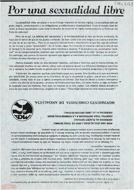 “Por una sexualidad libre”