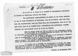 Comunicado de la reunión de la Coordinadora Provincial de Córdoba de Comisiones Obreras del Campo.