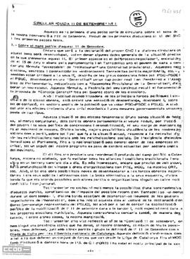 Circular del Secretariat Nacional de Catalunya de la LCR sobre el 11 de septiembre