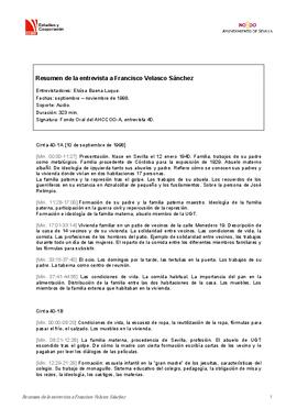 Entrevista a Francisco Velasco Sánchez