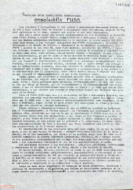 “Pasteleos entre carrilistas arrepentidos: ensaladilla rusa”. Comité de Catalunya del Partido Comunista de España (marxista-leninista)
