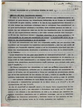 Informe valoración de la situación general en SEAT