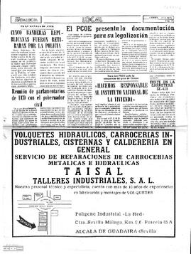“El PCOE presenta la documentación para su legalización”. Recorte de prensa. Nueva Andalucía.