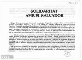 “Solidaritat amb el Salvador”. Llamamiento del Comité Executiu Nacional de la LCR a la participación en la manifestación del 9 de mayo