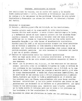 Programa para las asociaciones de vecinos.