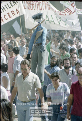 Manifestación de apoyo al pueblo chileno