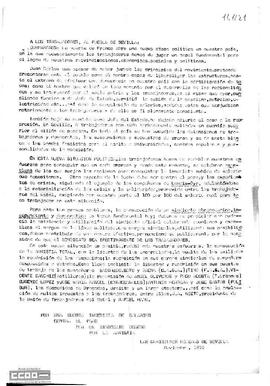 Comunicado de las Comisiones Obreras de Sevilla sobre las reivindicaciones ante la nueva situación política del país.