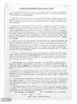 Comunicado de CC.OO., UGT y USO de Banca, Bolsa y Ahorro de Sevilla en el que muestran su solidaridad con los enlaces sindicales despedidos de la Caja Rural de Sevilla.