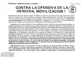“Contra la ofensiva de la derecha, ¡movilización!”. Llamamiento del Secretariat Nacional de Catalunya de la LCR a no secundar el paro contra el terrorismo del día 1