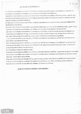 “¿Qué hacer ante las elecciones generales?”. Consideraciones sobre la conveniencia de la participación de Comisiones en las elecciones.